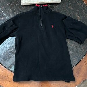 Polo by Ralph Lauren Black Sweater with Red Logo